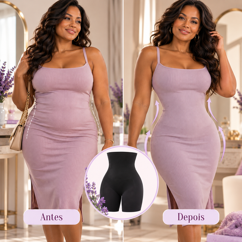 Cinta Shorts Modeladora Diminuir Barriga e Modela Cintura Zero Transparência