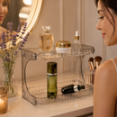 Organizador de Luxo Prateleira para Closet em Acrílico Porta Maquiagem Beleza linhas