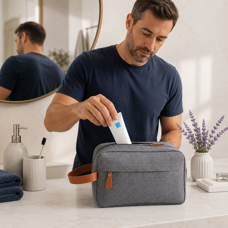 Necessaire Masculino Grande Viagem Organizadora Impermeável com Alça