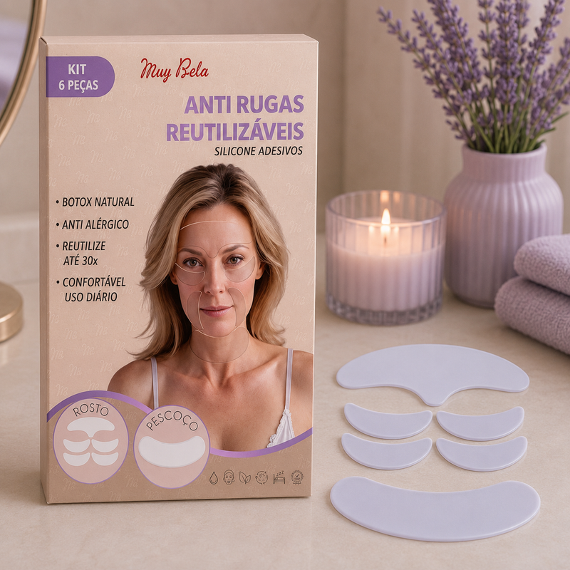 Kit Anti Rugas Silicone Reutilizável
