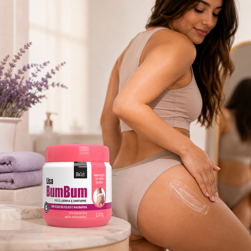 Creme Lisa Bumbum Foliculite Acne e Pelos Encravados Bio Soft 120g