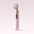 GOKOCO Massageador Digital Facial Elétrico Quartzo Rosa com LED Vibra Aquece