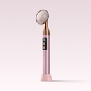 GOKOCO Massageador Digital Facial Elétrico Quartzo Rosa com LED Vibra Aquece