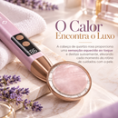 GOKOCO Massageador Digital Facial Elétrico Quartzo Rosa com LED Vibra Aquece